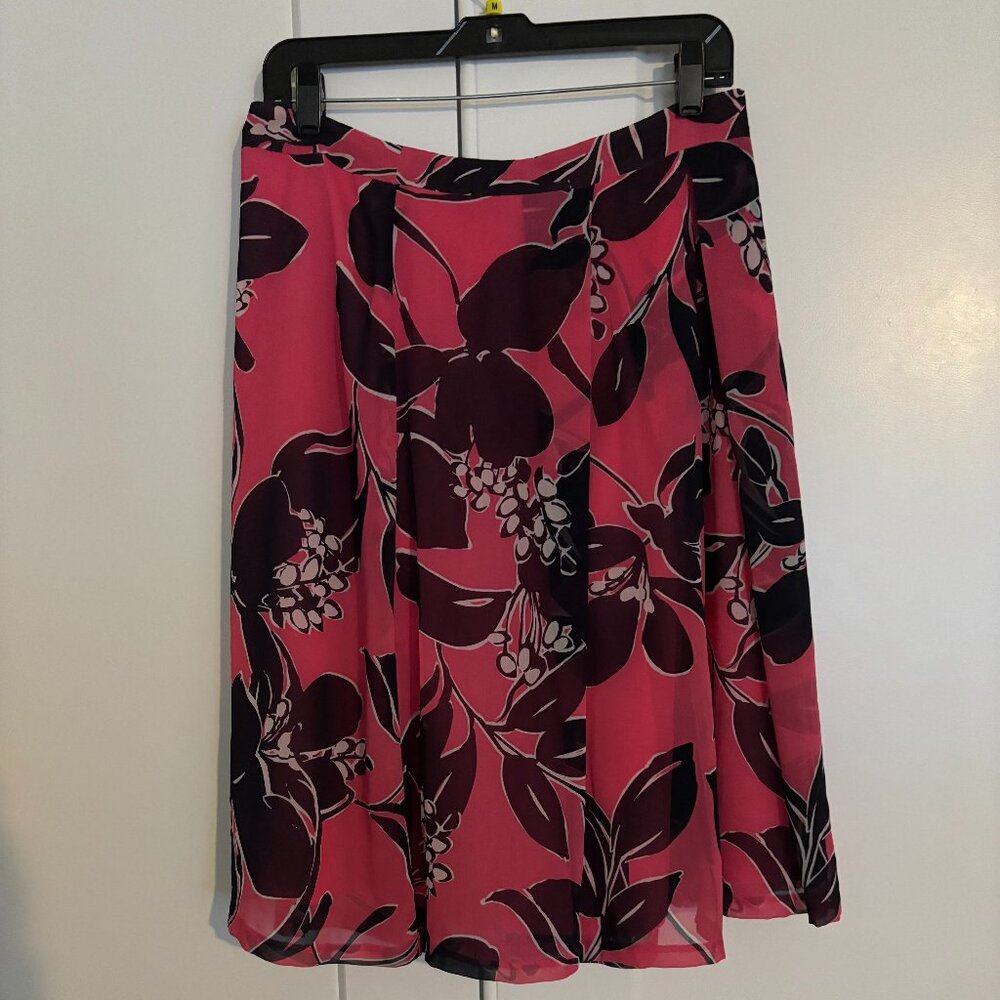 The Limited Pink A-Line Floral Skirt